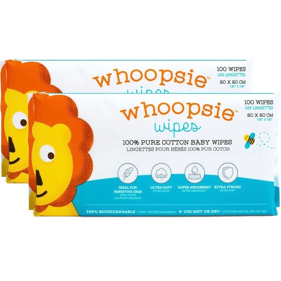 Wellforia Other - NWT Whoopsie Wipes 100% Pure Cotton Dry Baby Wipes, 2 pk.